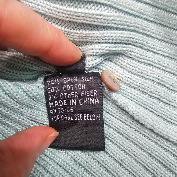 Michael Simon Floral Cardigan Sweater S Multicolor Spun Silk/Cotton Art to Wear - Picture 5 of 11